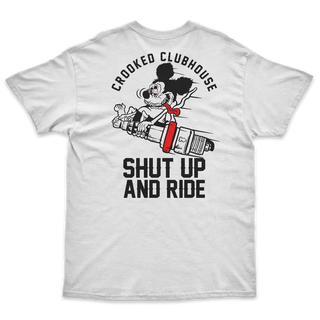 SHUT UP AND RIDE 8 TEE