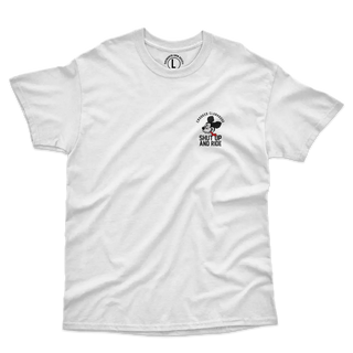 SHUT UP AND RIDE 8 TEE